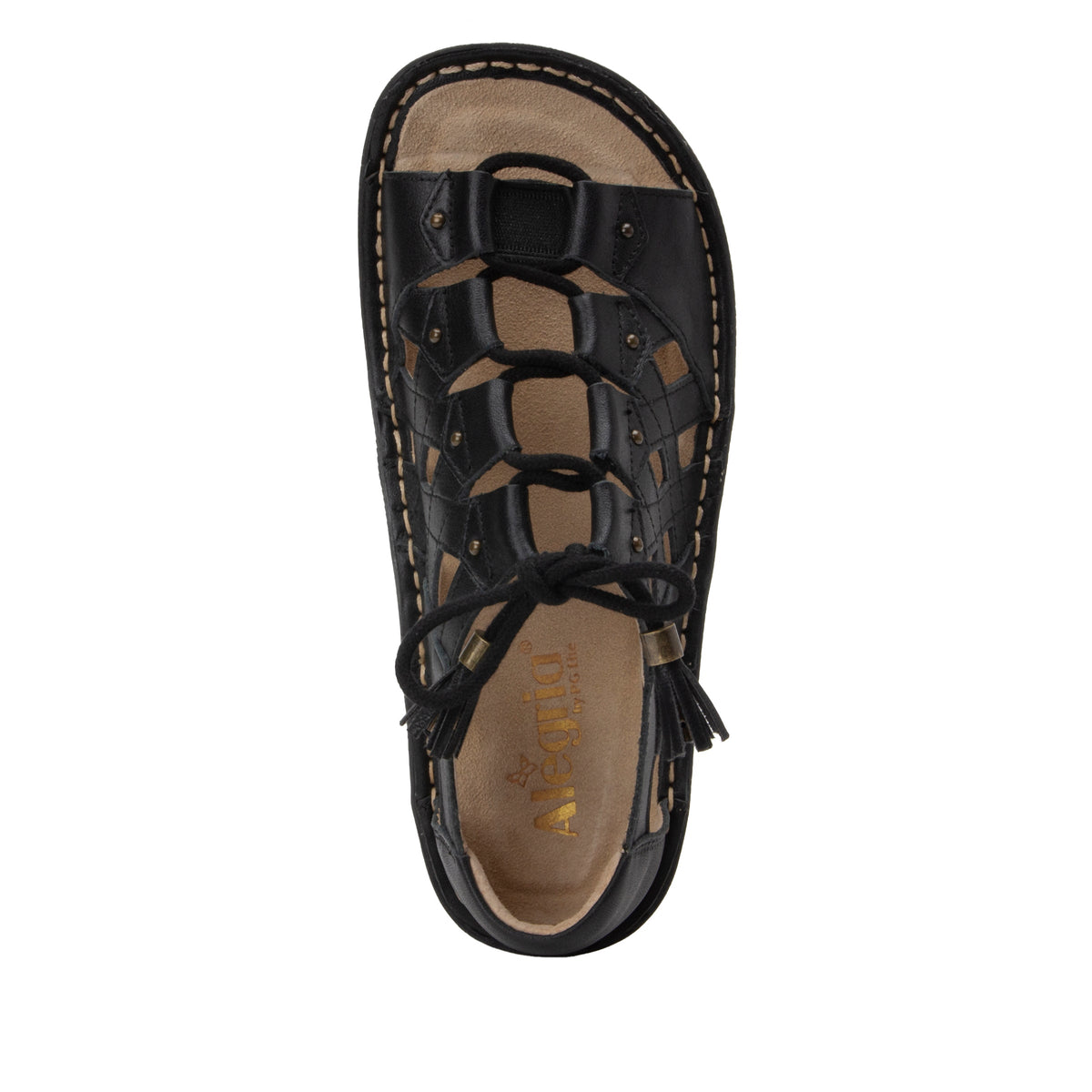 Alegria Valerie Black Burnish Sandal