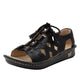 black burnish sandal